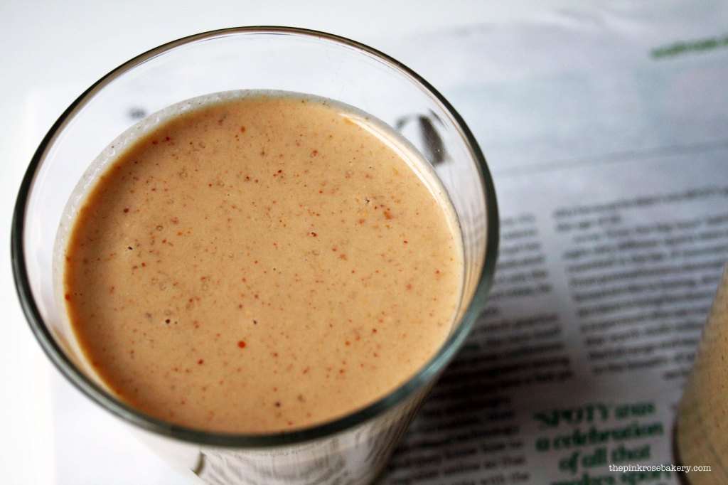 Banana, Peanut & Coffee Smoothie 1 | The Pink Rose Bakery