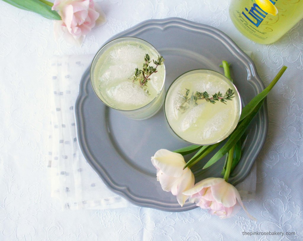 Limoncello Thyme Fizz | The Pink Rose Bakery