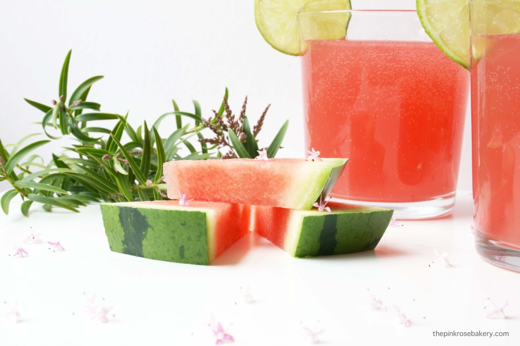 Watermelon, Gin & Elderflower Cooler - perfect for summer! | The Pink Rose Bakery