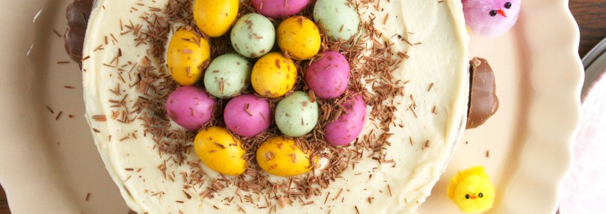 Easter Nest Cake with Guardian Bunnies {gluten free} | The Pink Rose Bakery