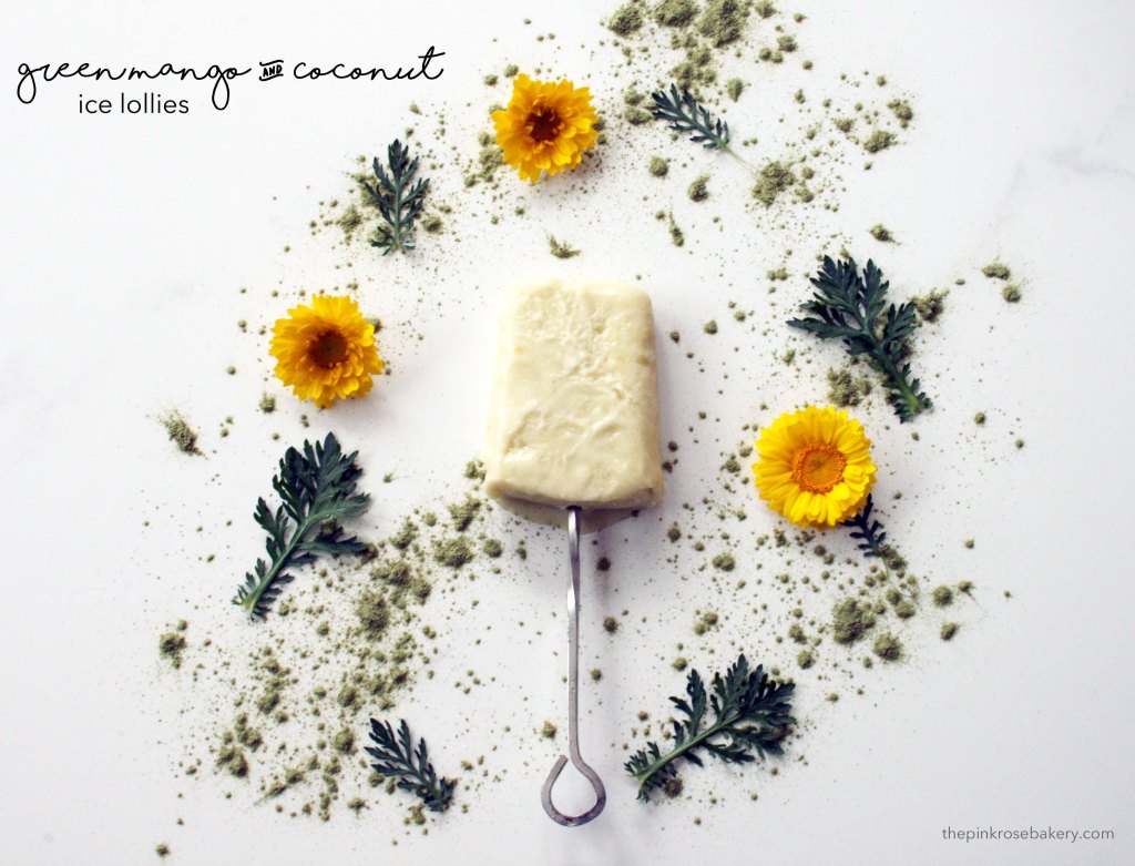 Green Mango & Coconut Ice Lollies {gluten free, dairy free} | The Pink Rose Bakery