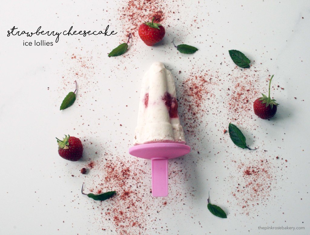 Strawberry Cheesecake Ice Lolly {gluten free} | The Pink Rose Bakery